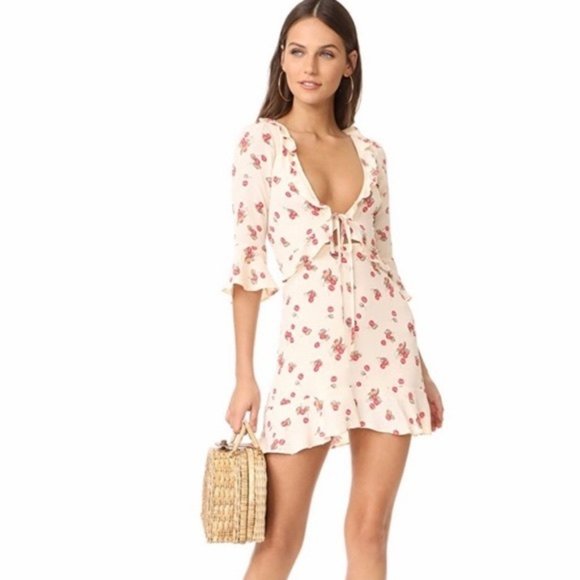 NWT For Love and Lemons Cherry Dress M - Picture 4 of 10